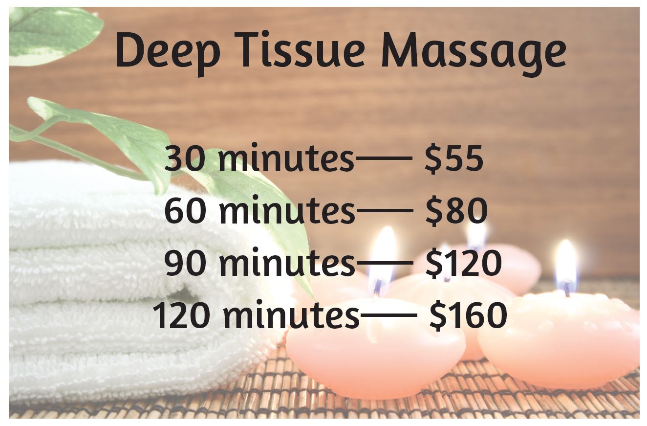 Deep tissue massage prices at Panda Massage